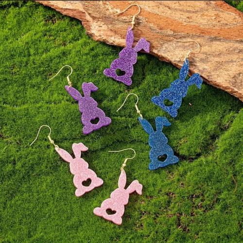 Acrylic Drop Earring, Rabbit & for woman & hollow 