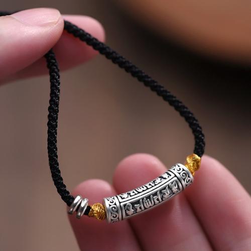 Zinklegierung Halskette, mit Terylen Schnur, plattiert, Vintage & unisex, pendant size 30mm, Länge:ca. 55 cm, verkauft von PC