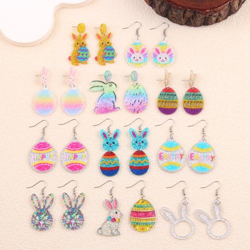 Acrylic Drop Earring, printing & for woman 