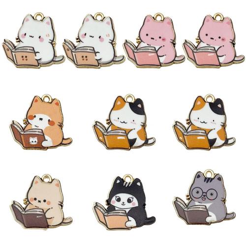 亜鉛合金のエナメル ペンダント, 亜鉛合金, ネコ, KC金メッキ, DIY & 異なるスタイルを選択 売り手 パソコン