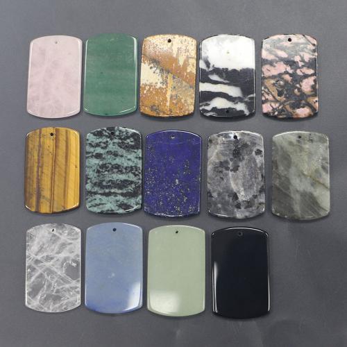 Pendentif bijoux de pierre gemme, rectangle, poli, DIY & différents matériaux pour le choix Vendu par PC