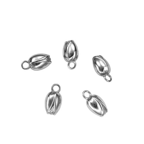 Edelstahl Blume Anhänger, 304 Edelstahl, Blumen-Knospe, Vakuum-Ionen-Beschichtung, DIY & Maschine Polieren, keine, verkauft von PC