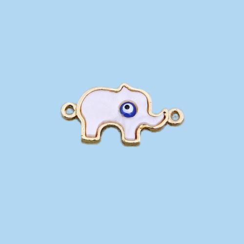 Pendentifs animaux en alliage de zinc, éléphant, Placage de couleur d'or, DIY & autocollant époxyde Vendu par sac