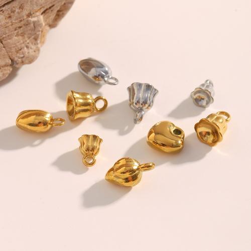 Edelstahl Blume Anhänger, 304 Edelstahl, Vakuum-Ionen-Beschichtung, Feine Polierung & DIY & verschiedene Stile für Wahl, verkauft von PC