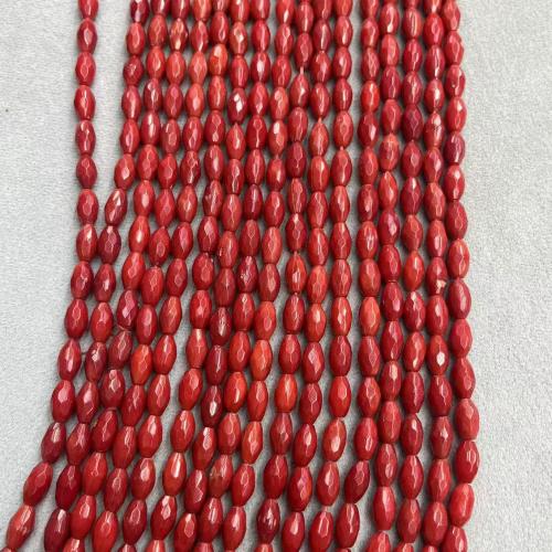 Perles en corail naturel, DIY & facettes, rouge Environ Vendu par brin