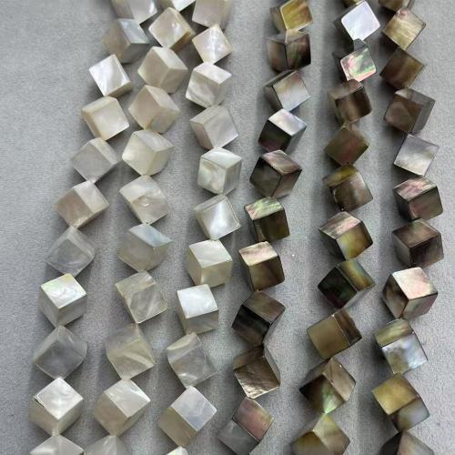 Perles en coquille naturel, cube, DIY, plus de couleurs à choisir, 12mm Vendu par sac[