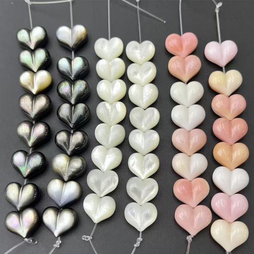 Perles en coquille naturel, coeur, DIY & normes différentes pour le choix, plus de couleurs à choisir Vendu par sac