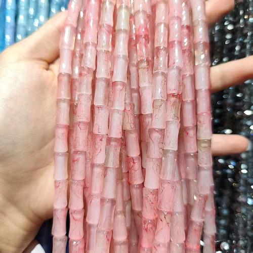 Plaqué Perles de verre, bambou, vernis au four, DIY, plus de couleurs à choisir Environ Vendu par brin