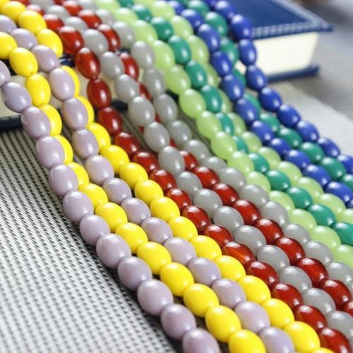 Plaqué Perles de verre, poli, DIY, plus de couleurs à choisir Environ 38 cm Vendu par lot