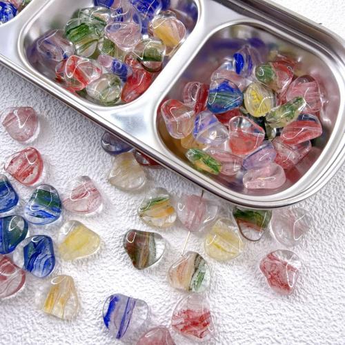 Plaqué Perles de verre, coeur, DIY, plus de couleurs à choisir Environ 1mm Vendu par sac