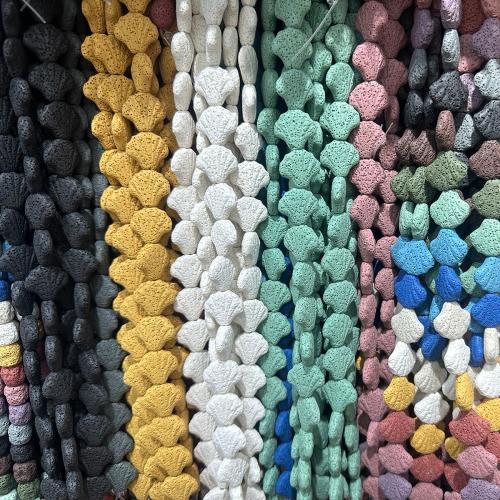 Multicolor Lava Perlen, Schale, DIY, keine, 7x20mm, Länge:ca. 38 cm, verkauft von Strang