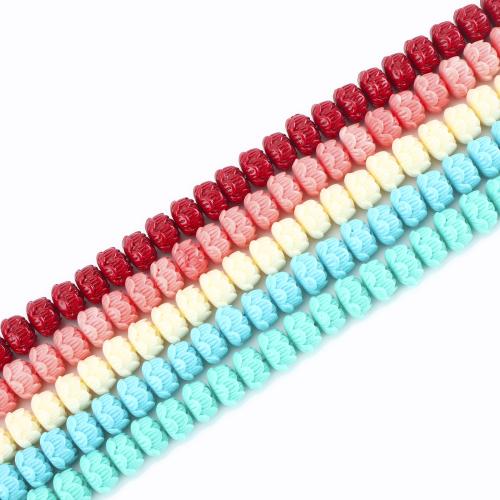 Granos de la resina de flor, de Lotus de Seedpod, Bricolaje, más colores para la opción, 8x10x10mm, longitud:aproximado 38 cm, Vendido por Sarta