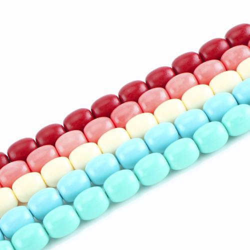 Abalorios de la resina de Color sólido, Cubo, Bricolaje & lisa, más colores para la opción, 10x8x8mm, longitud:aproximado 39 cm, Vendido por Sarta[