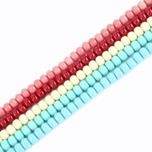 Abalorios de la resina de Color sólido, Bricolaje & lisa, más colores para la opción, 6x8x8mm, longitud:aproximado 39 cm, Vendido por Sarta[
