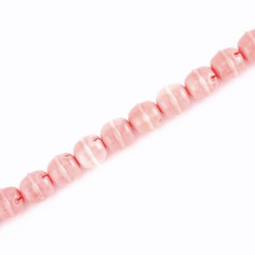 Abalorios de la resina de Color sólido, Cascabel, Bricolaje, Rosado, 10x10x10mm, longitud:aproximado 38.5 cm, Vendido por Sarta[