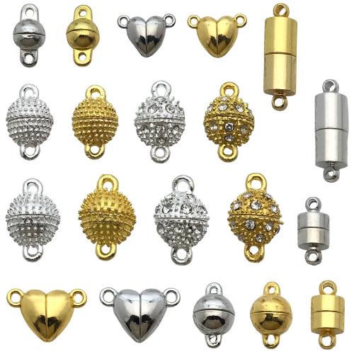 Zinc Alloy Magnetic Clasp, plated, DIY & with rhinestone 