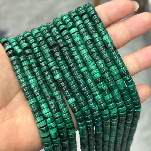 Natürliche Malachit Perlen, DIY, 6x3mm, Länge:ca. 38 cm, verkauft von Strang