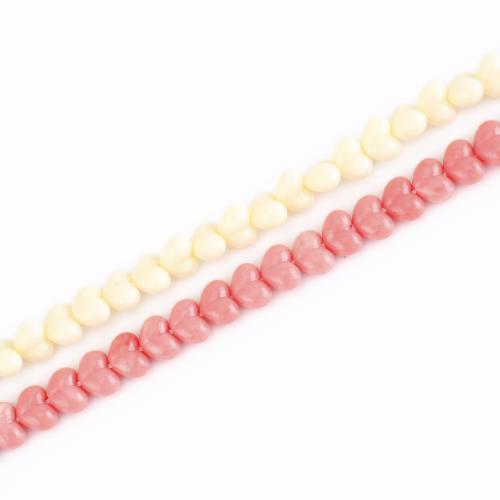 Abalorios de la resina de Color sólido, Melocotón, Bricolaje, más colores para la opción, 6x9x5mm, longitud:aproximado 39 cm, Vendido por Sarta[