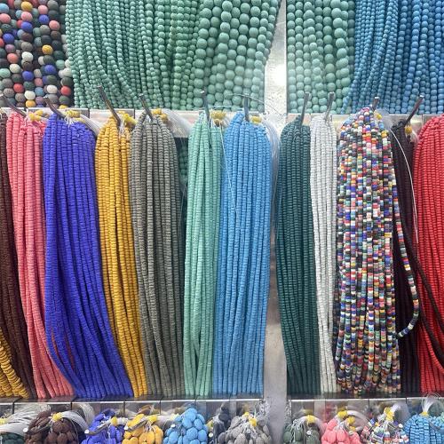 Multicolor Lava Perlen, DIY, keine, 2x4mm, Länge:ca. 38 cm, verkauft von Strang