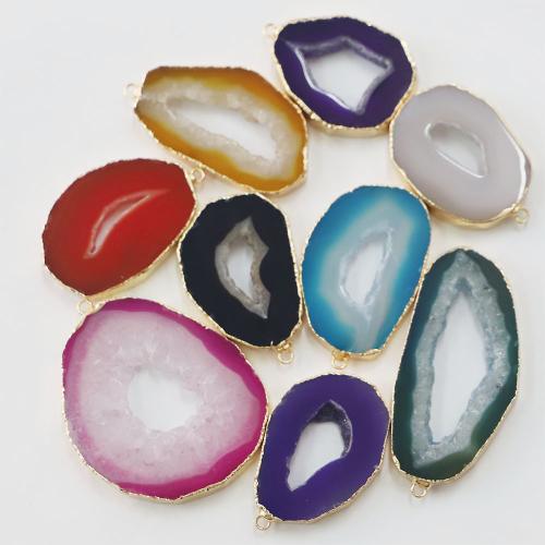 Natural Agate Druzy Pendant, irregular, DIY pendant size 65-35x50-25×5.5mm 