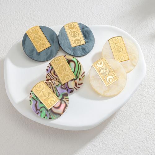 Boucle en acier inoxydable, Placage, pour femme, plus de couleurs à choisir, 41mm, Vendu par paire