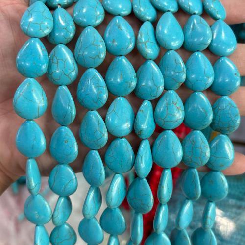 Perles en Turquoise synthétiques, larme, DIY & styles différents pour le choix Environ 38 cm, Vendu par brin