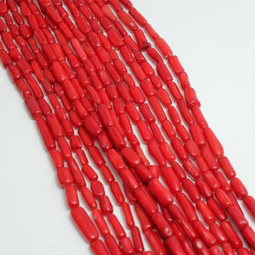Gemischte natürliche Korallenkugeln, Synthetische Koralle, gefärbt & DIY, rot, beads size 8-10mm, Länge:ca. 38 cm, verkauft von Strang
