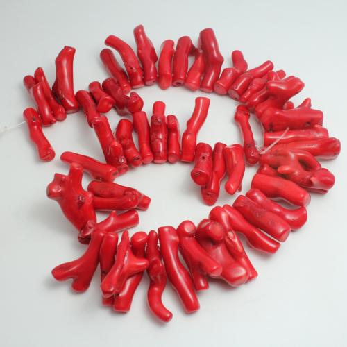 Meer Bambus Koralle Perlen, Synthetische Koralle, Branch, gefärbt & DIY, rot, beads size 30-40mm, verkauft von PC