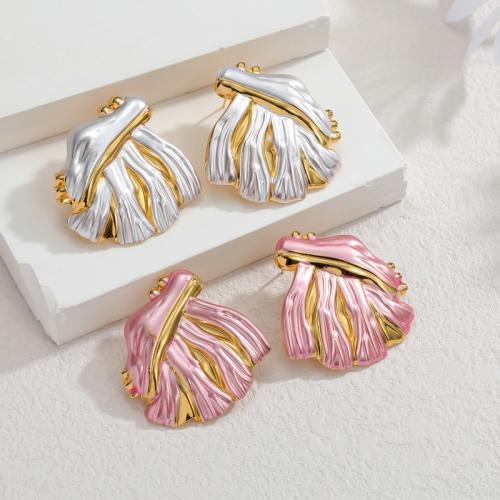 Серьги из нержавеющей стали, нержавеющая сталь, плакирован золотом, Женский & эмаль, Много цветов для выбора продается Пара