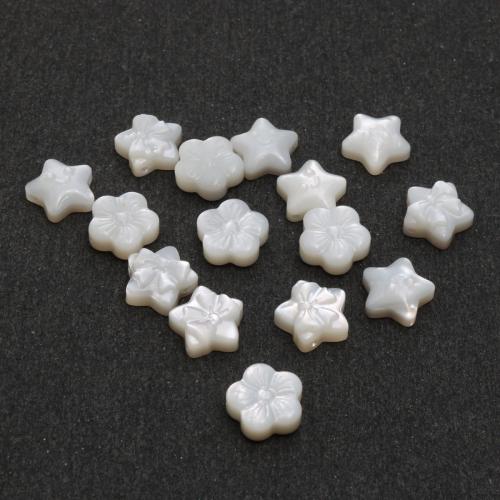 Weiße Lippenschale Perlen, DIY & verschiedene Stile für Wahl, 10x10mm, verkauft von PC