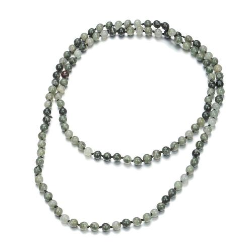 Moss Agate Necklace, Round, Unisex Approx 1.2 m [