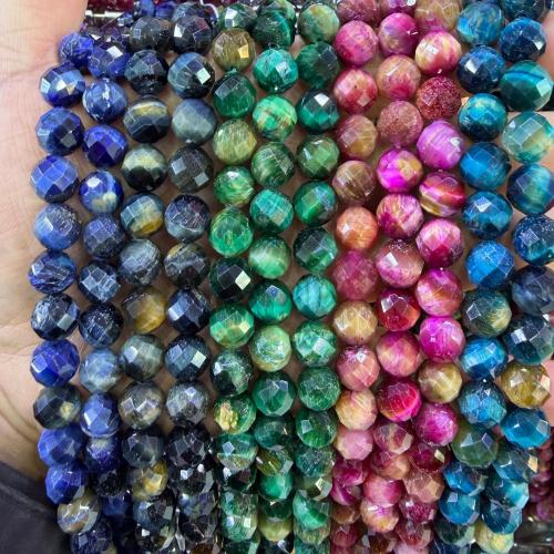 Тигровый глаз, тигровый глаз, Круглая, DIY & граненый, Много цветов для выбора, 10mm, Приблизительно 37ПК/Strand, продается Strand