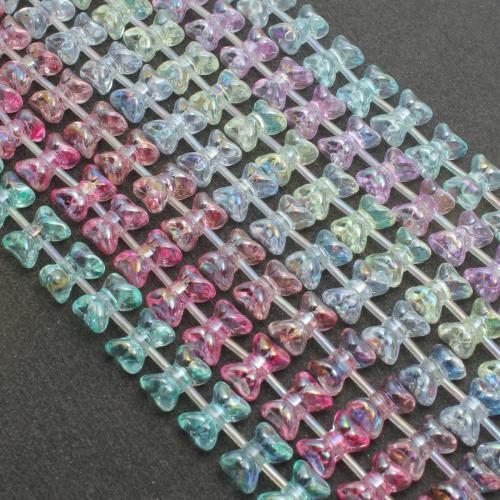 Mode Kristall Perlen, Schleife, DIY, mehrere Farben vorhanden, 10x14mm, ca. 25PCs/Strang, verkauft von Strang
