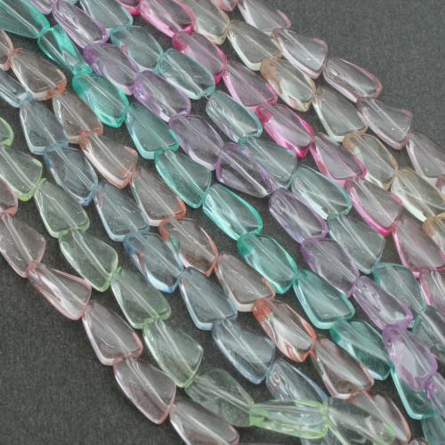 Mode Kristall Perlen, Geometrisches Muster, DIY, mehrere Farben vorhanden, 9x16mm, ca. 45PCs/Strang, verkauft von Strang