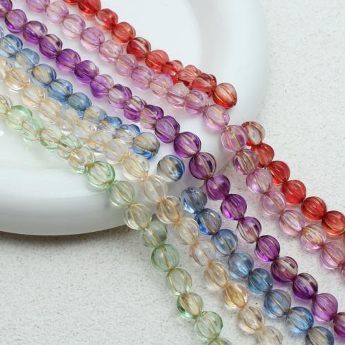 Mode Kristall Perlen, Kürbis, plattiert, DIY, mehrere Farben vorhanden, 8mm, ca. 36PCs/Strang, verkauft von Strang