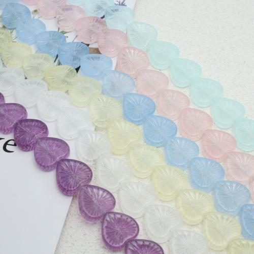 Herz Kristallperlen, Kristall, DIY, mehrere Farben vorhanden, 18x18x5mm, Länge:ca. 38 cm, verkauft von Strang