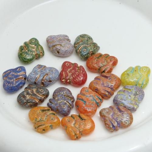 Vernickelt Glasperlen, Glas, Hase, plattiert, DIY, keine, 18x15x7mm, verkauft von PC