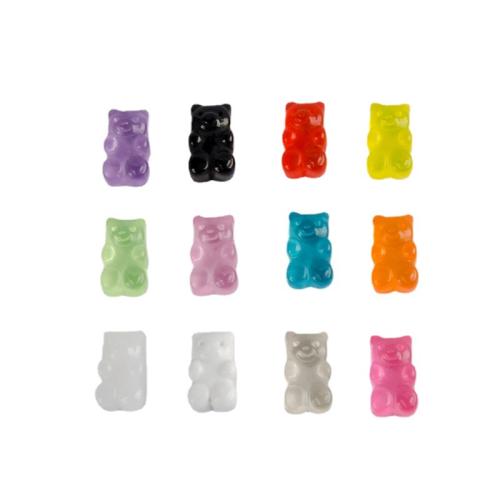 Смола Украшения Бусы, канифоль, Медведь, DIY & эмаль, Много цветов для выбора 200ПК/сумка, продается сумка