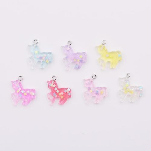 樹脂ジュエリーペンダント, 樹脂, とともに スパンコール, ユニコーン, DIY, 無色 売り手 パソコン