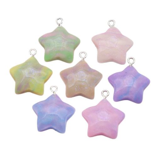 樹脂ジュエリーペンダント, 樹脂, 星, グラデーション カラー & DIY & 切り面, 無色 売り手 パソコン