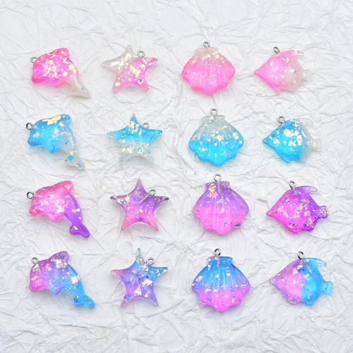 アニマル樹脂ペンダント, 樹脂, グラデーション カラー & 海洋デザイン & DIY & 異なるスタイルを選択, 売り手 パソコン