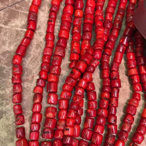 Meer Bambus Koralle Perlen, DIY, rot, Länge:ca. 40 cm, ca. 6SträngeStrang/kg, verkauft von kg