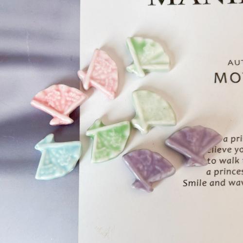 Plating Porzellan Bead, Fach, DIY, keine, 24.5x18x6mm, Bohrung:ca. 2.5mm, verkauft von PC