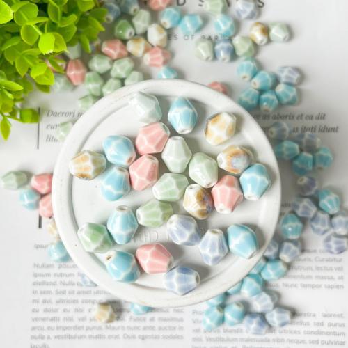 Revestimiento Porcelana bolas, Patrón Geométrico, Bricolaje, más colores para la opción, 11x10mm, agujero:aproximado 2.5mm, Vendido por UD