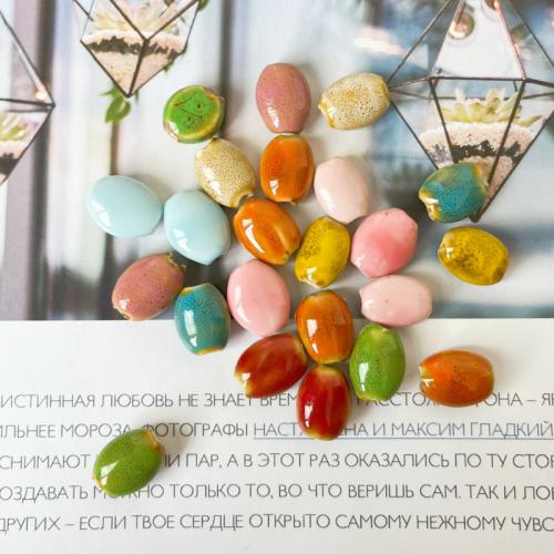 Revestimiento Porcelana bolas, Bricolaje, más colores para la opción, 14.8x10.8x7.5mm, agujero:aproximado 2.5mm, Vendido por UD