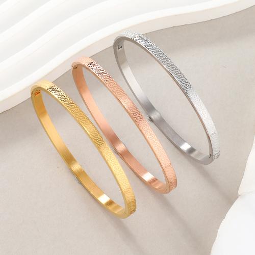 304 Edelstahl Armreif, plattiert, Modeschmuck & unisex, keine, Innendurchmesser:ca. 60mm, 10PCs/Menge, verkauft von Menge