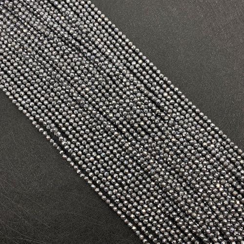 Nicht magnetische Hämatit Perlen, Non- magnetische Hämatit, rund, DIY & verschiedene Größen vorhanden & facettierte, Länge:ca. 38 cm, verkauft von Strang