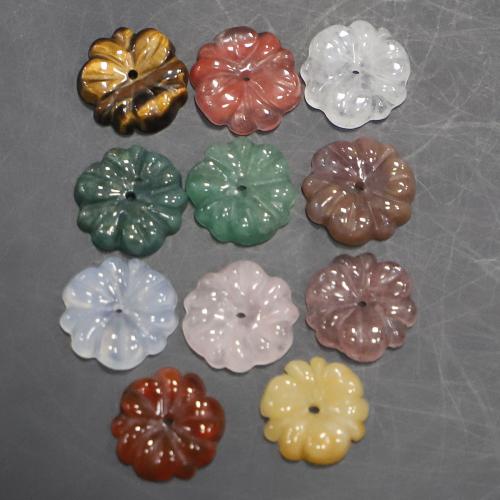 Edelstein Schmuck Anhänger, Blume, geschnitzt, DIY & verschiedenen Materialien für die Wahl, 16x16x4mm, verkauft von PC