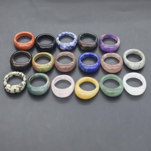 Edelstein Fingerring, poliert, verschiedenen Materialien für die Wahl & unisex, 28×24×9mm, Größe:8, verkauft von PC