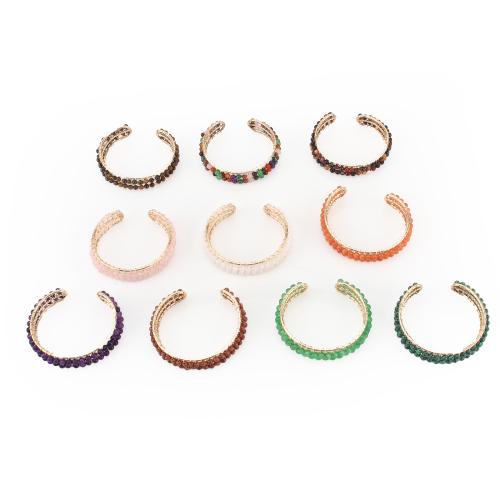 Edelstein Armreif, mit Messing, plattiert, Modeschmuck & für Frau, keine, 54x69x14mm, verkauft von PC